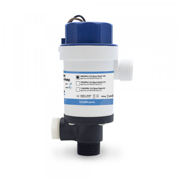 Twinport aerator pumpa 500GPH Short Stack 12V